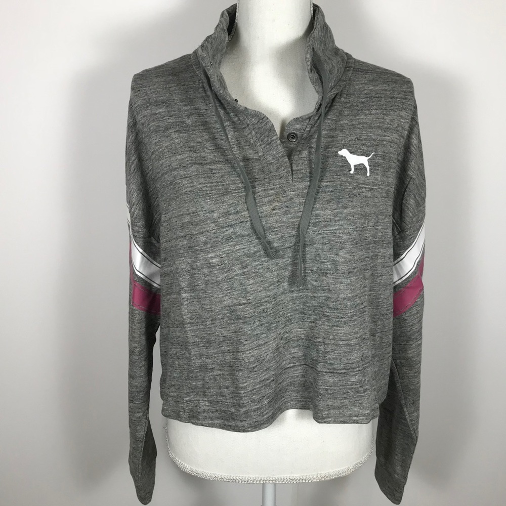 Pink VS Gray Tunic Pullover Size M